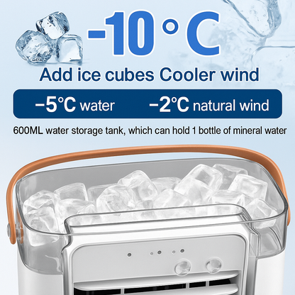 Portable Mini Air Conditioner with LED Night Light for Home & Office