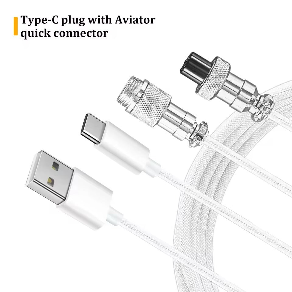 Coiled Aviator USB-C Mechanical Keyboard Cable