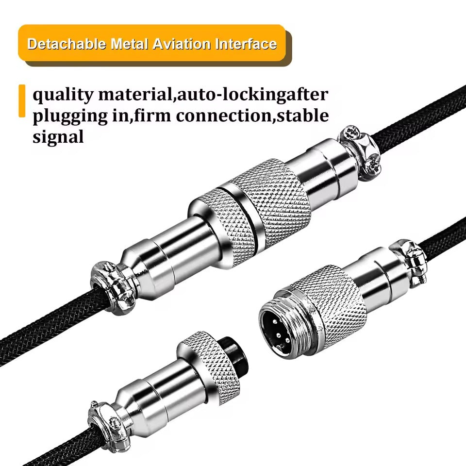 Coiled Aviator USB-C Mechanical Keyboard Cable