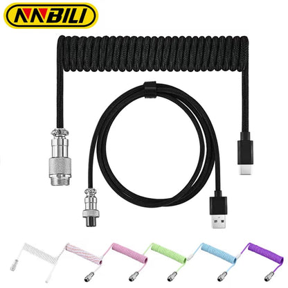 Coiled Aviator USB-C Mechanical Keyboard Cable