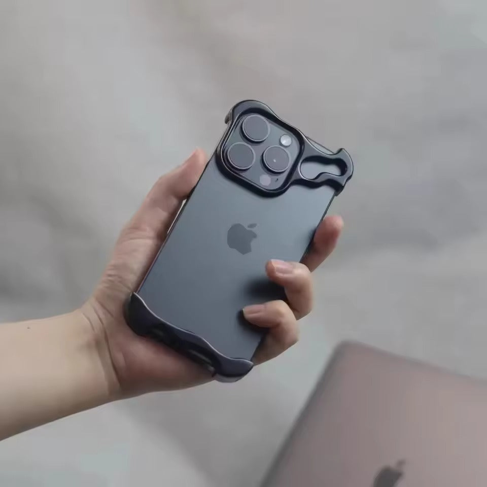 Luxury Irregular Aluminum Alloy Bumper Case with Lens Protection