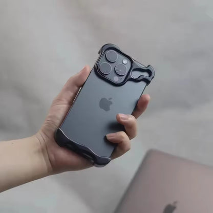 Luxury Irregular Aluminum Alloy Bumper Case with Lens Protection