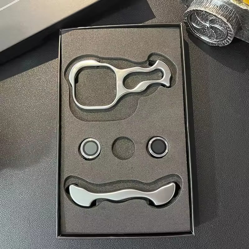 Luxury Irregular Aluminum Alloy Bumper Case with Lens Protection