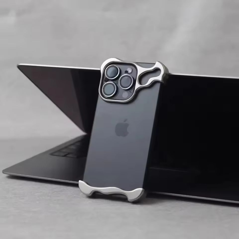 Luxury Irregular Aluminum Alloy Bumper Case with Lens Protection