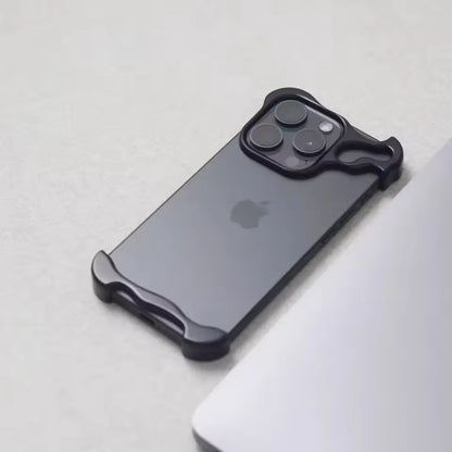 Luxury Irregular Aluminum Alloy Bumper Case with Lens Protection