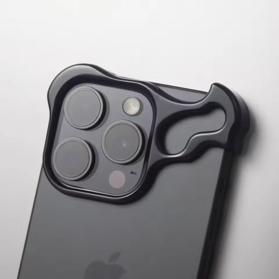 Luxury Irregular Aluminum Alloy Bumper Case with Lens Protection