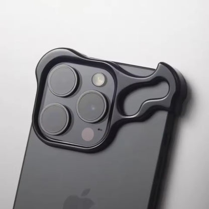Luxury Irregular Aluminum Alloy Bumper Case with Lens Protection