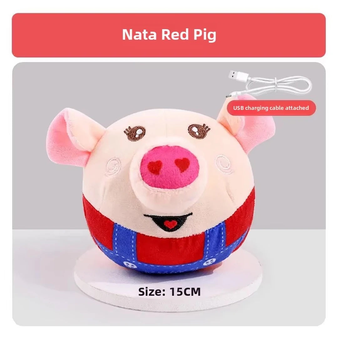 Interactive Electric Plush Jumping Ball for Dogs