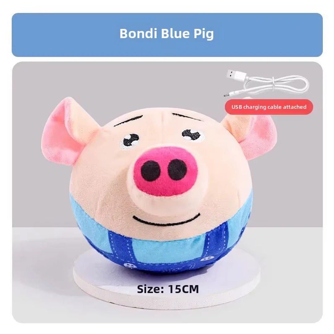 Interactive Electric Plush Jumping Ball for Dogs