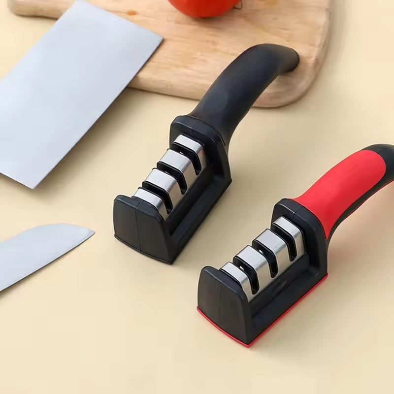 3-Stage Knife Sharpener with Anti-Slip Base