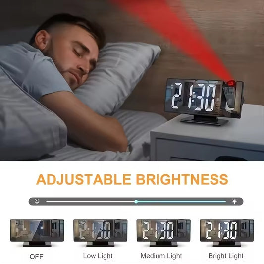 Multifunctional LED Projection Alarm Clock