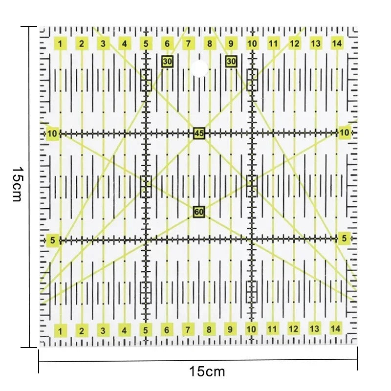 1/2pcs 15cm Acrylic Quilting Patchwork Ruler