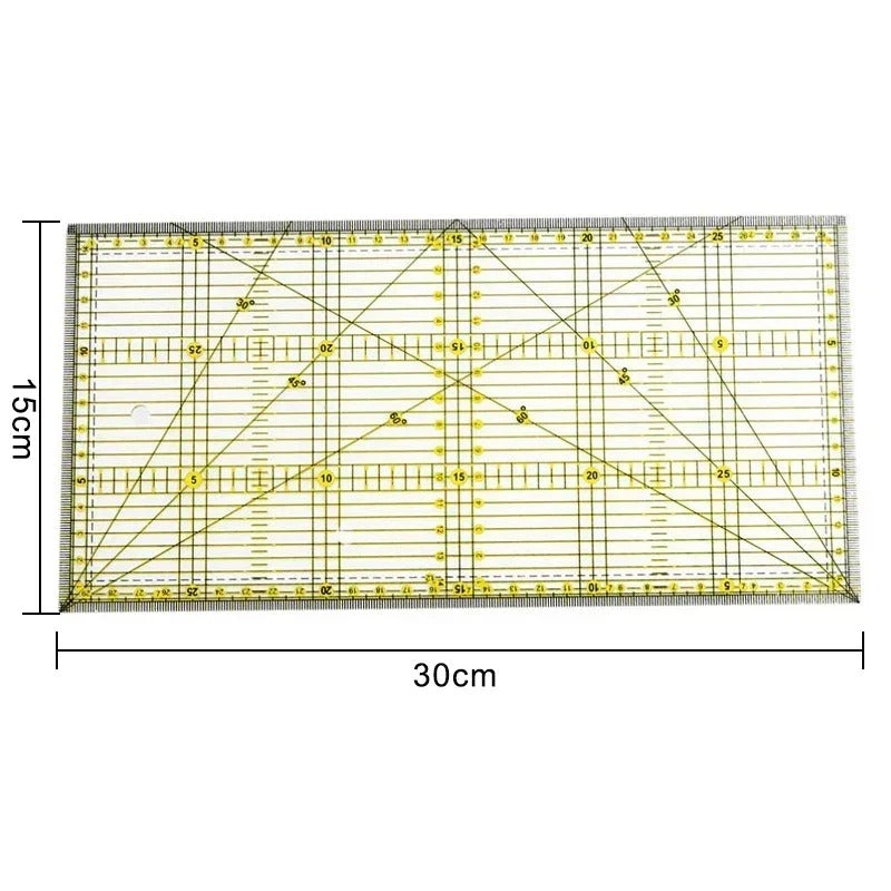 1/2pcs 15cm Acrylic Quilting Patchwork Ruler