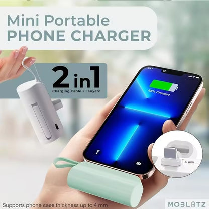 2-in-1 Mini 10000mAh Portable Power Bank & Battery Case