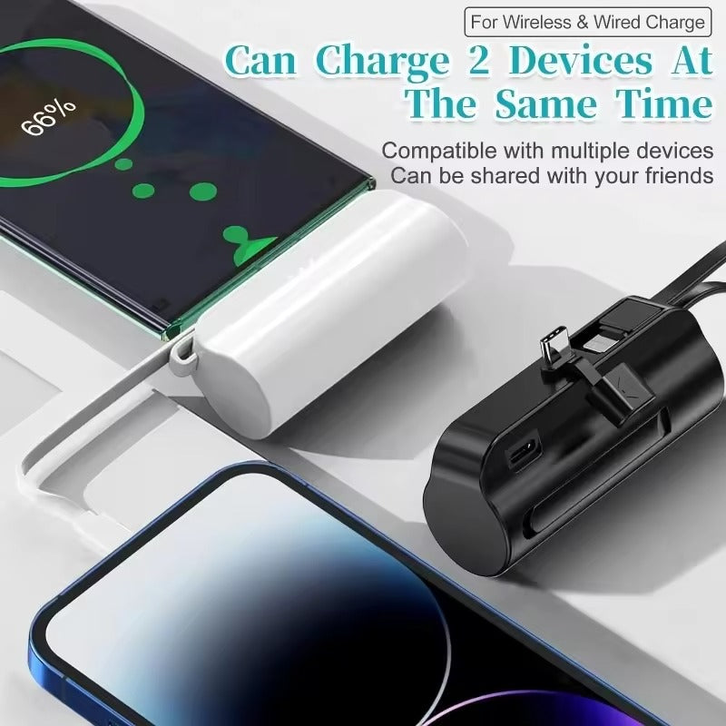 2-in-1 Mini 10000mAh Portable Power Bank & Battery Case