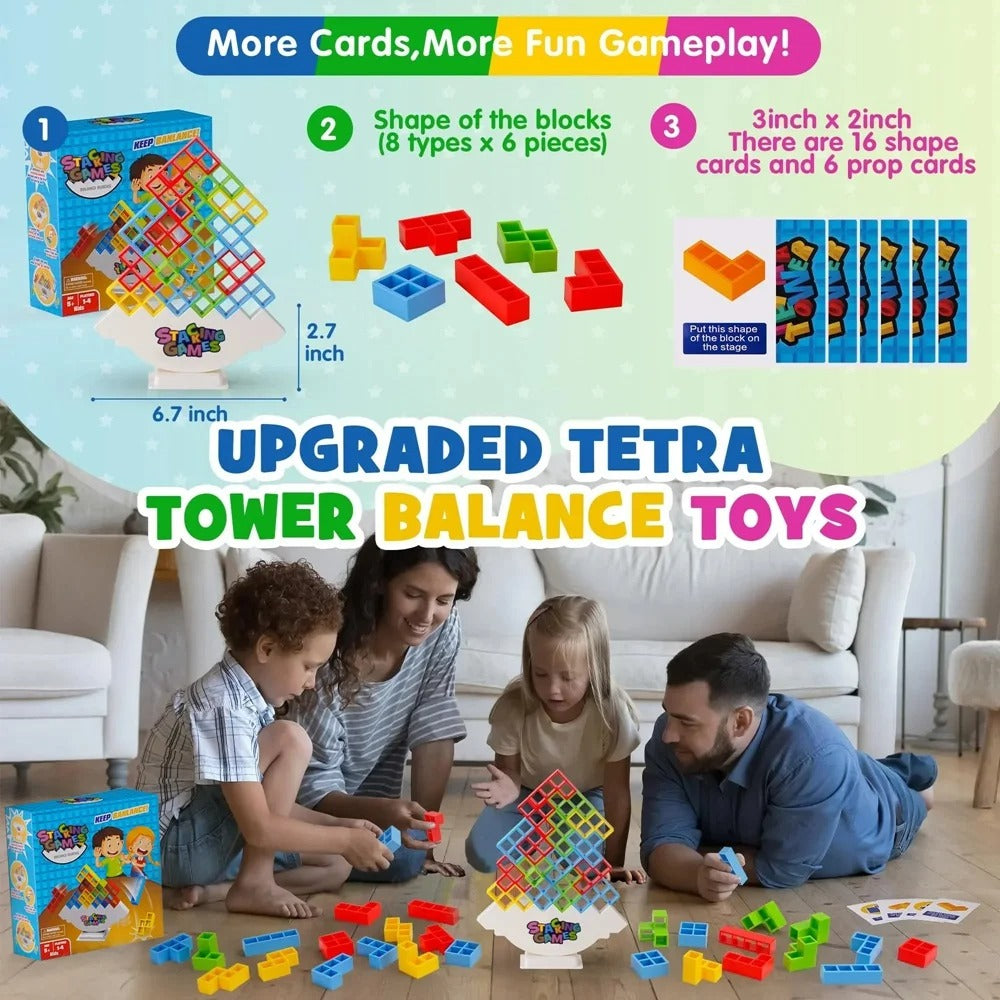 Tetra Tower Balance Stacking Game