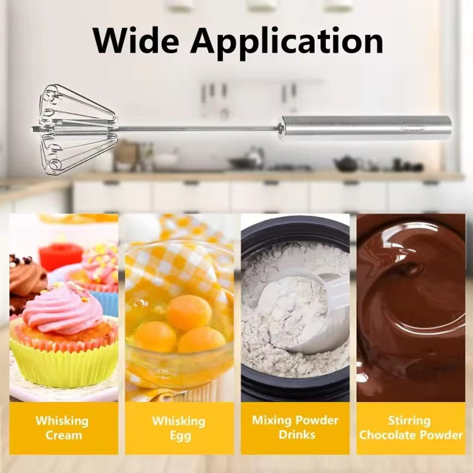 Semi-Automatic Stainless Steel Egg Beater
