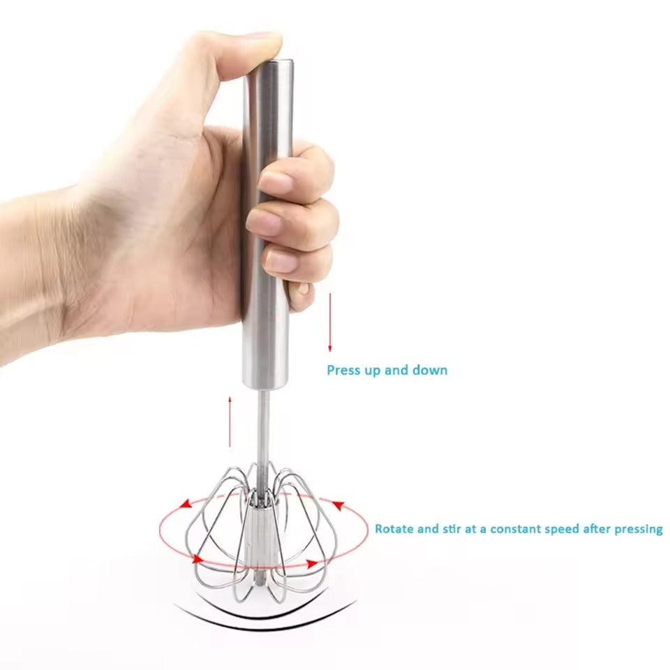 Semi-Automatic Stainless Steel Egg Beater