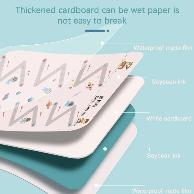 Montessori Reusable Magic Drawing & Tracing Book