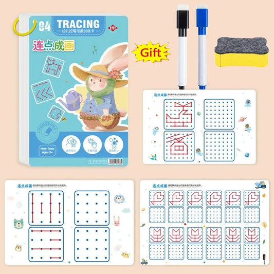 Montessori Reusable Magic Drawing & Tracing Book