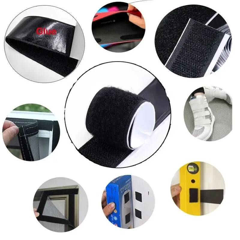 25m Strong Self-Adhesive Hook & Loop Fastener Tape