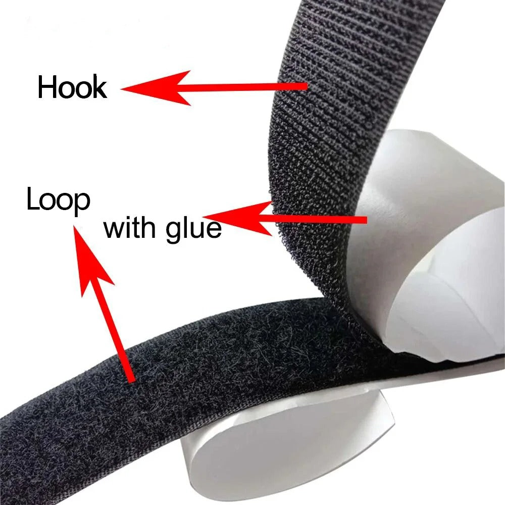 25m Strong Self-Adhesive Hook & Loop Fastener Tape
